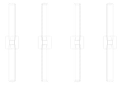 Plan Image of Rack Bicycle Cora PostMounted Vertical Double