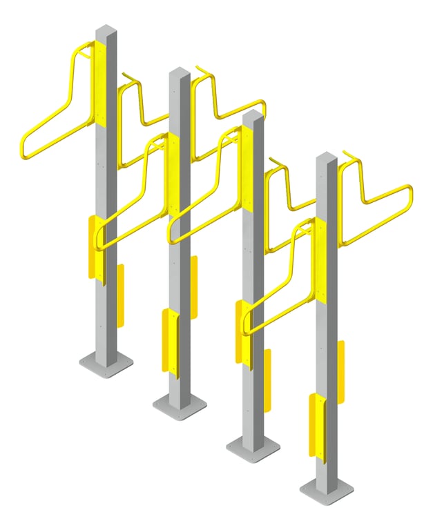 Navigate to Rack Bicycle Cora PostMounted Vertical Fenders Double