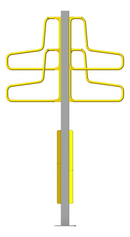 Left Image of Rack Bicycle Cora PostMounted Vertical Fenders Double