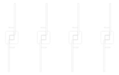 Plan Image of Rack Bicycle Cora PostMounted Vertical Fenders Double