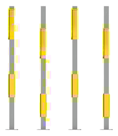Front Image of Rack Bicycle Cora PostMounted Vertical Fenders