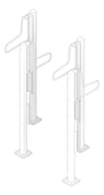 3D Documentation Image of Rack Bicycle Cora PostMounted Vertical Fenders Nested