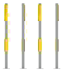 Front Image of Rack Bicycle Cora PostMounted Vertical Fenders Nested
