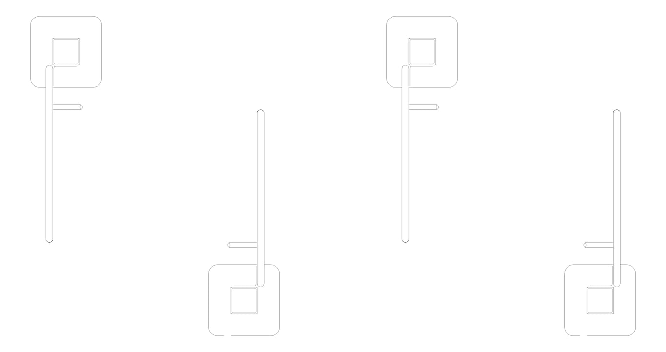 Plan Image of Rack Bicycle Cora PostMounted Vertical Fenders Nested