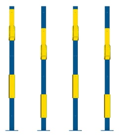 Front Image of Rack Bicycle Cora PostMounted Vertical