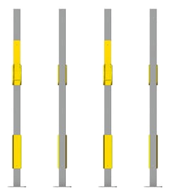 Front Image of Rack Bicycle Cora PostMounted Vertical Nested