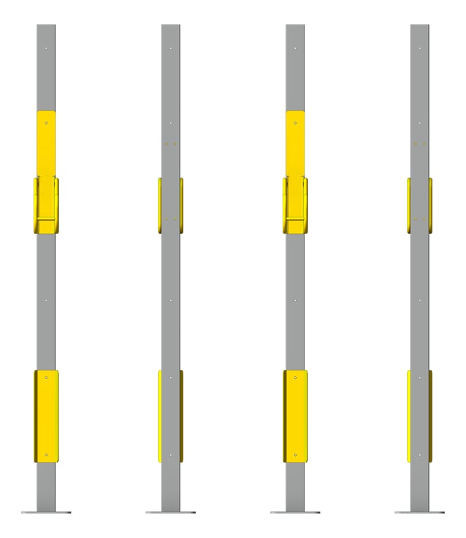 Front Image of Rack Bicycle Cora PostMounted Vertical Nested