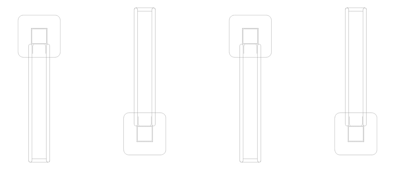 Plan Image of Rack Bicycle Cora PostMounted Vertical Nested