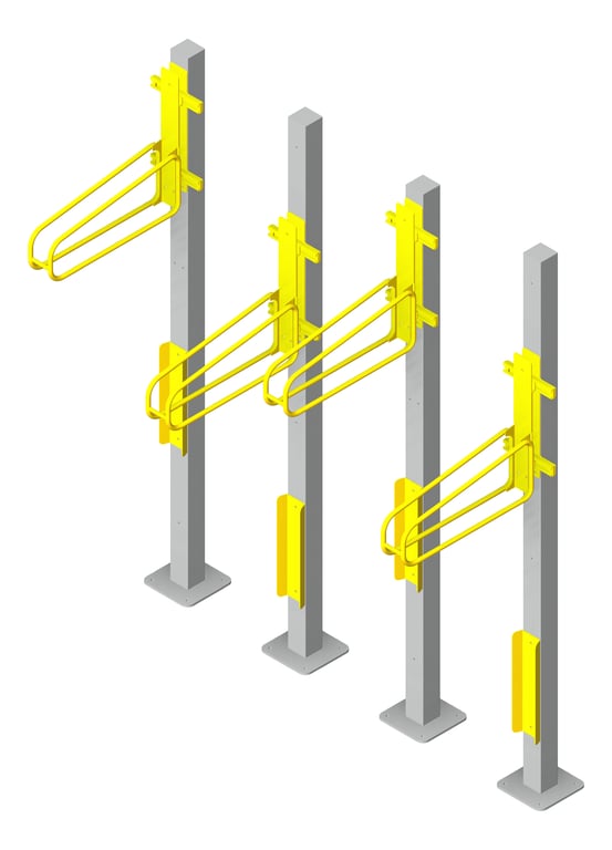 Image of Rack Bicycle Cora PostMounted Vertical Pivot