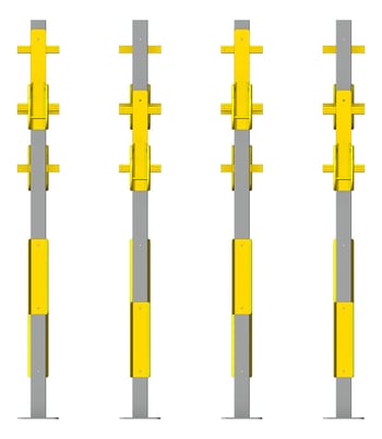 Front Image of Rack Bicycle Cora PostMounted Vertical Pivot Double