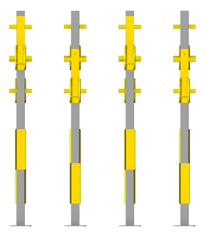 Front Image of Rack Bicycle Cora PostMounted Vertical Pivot Double