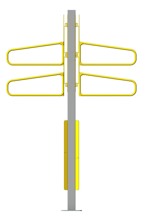 Left Image of Rack Bicycle Cora PostMounted Vertical Pivot Double