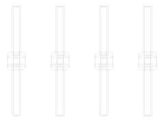 Plan Image of Rack Bicycle Cora PostMounted Vertical Pivot Double