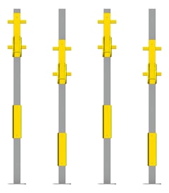 Front Image of Rack Bicycle Cora PostMounted Vertical Pivot