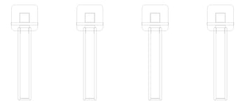 Plan Image of Rack Bicycle Cora PostMounted Vertical Pivot