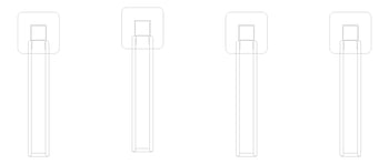 Plan Image of Rack Bicycle Cora PostMounted Vertical