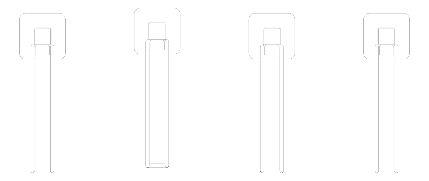 Plan Image of Rack Bicycle Cora PostMounted Vertical