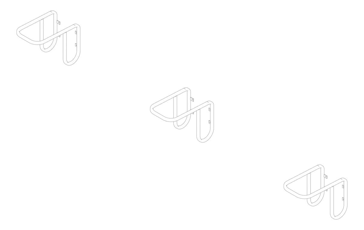 3D Documentation Image of Rack Bicycle Cora WallMounted Double