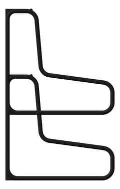 Left Image of Rack Bicycle Cora WallMounted Vertical Fenders