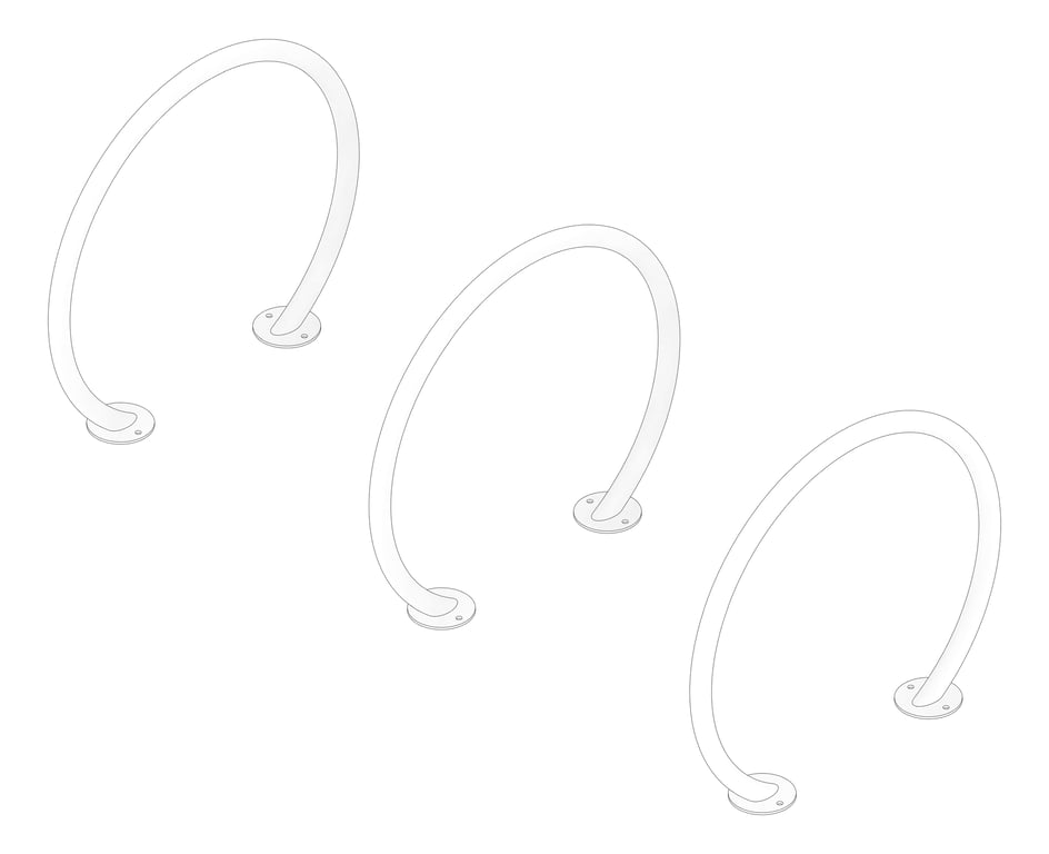 3D Documentation Image of Rail Bicycle Cora Ring SurfaceMount