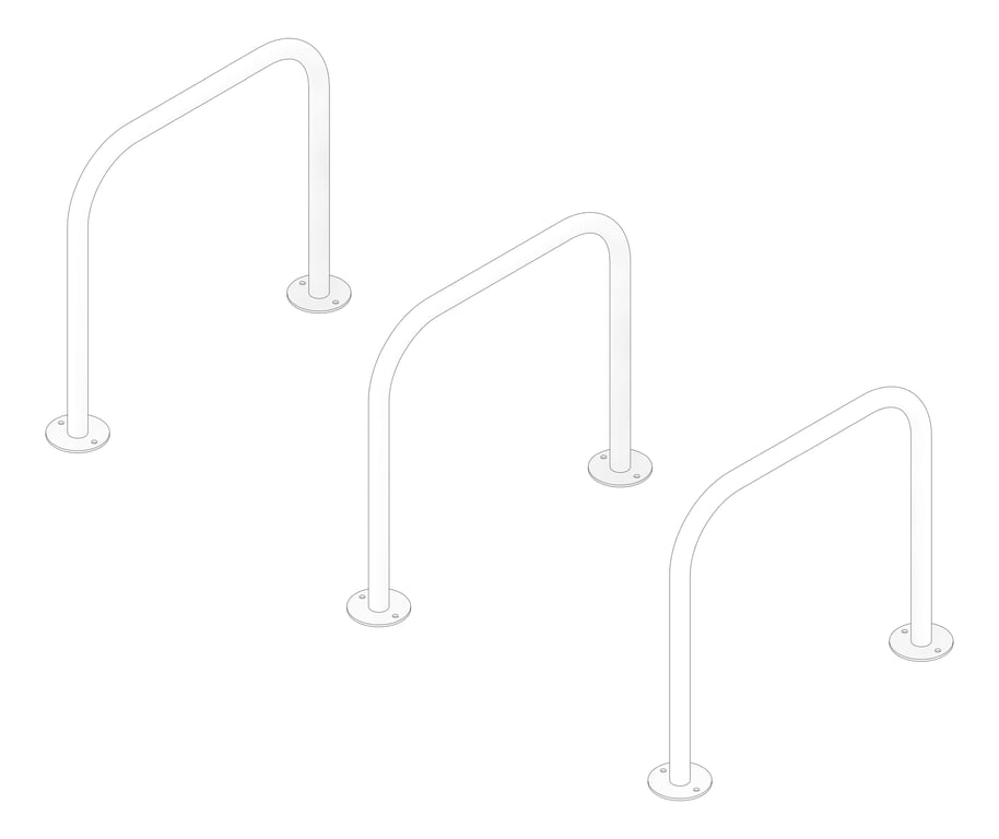 3D Documentation Image of Rail Bicycle Cora SurfaceMount