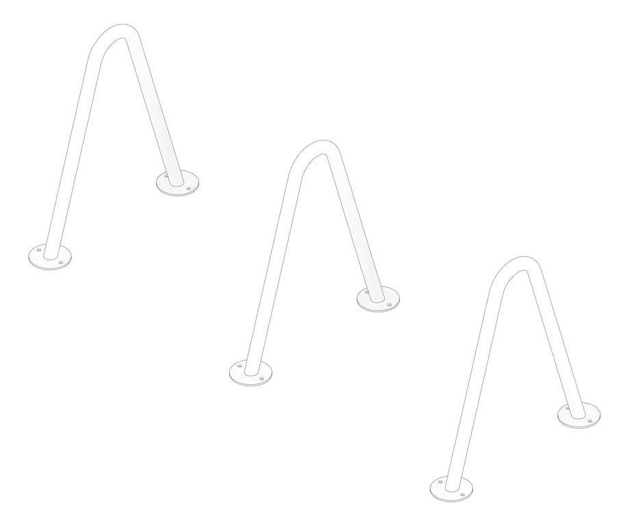 3D Documentation Image of Rail Bicycle Cora Triangle SurfaceMount