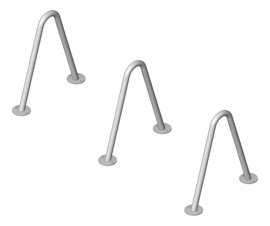 3D Shaded Image of Rail Bicycle Cora Triangle SurfaceMount