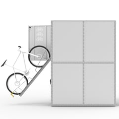 CBL-DT HD-HDG-GAL-SIDE-BIKE OUT.png Image of Locker Bicycle Cora Double Stacked