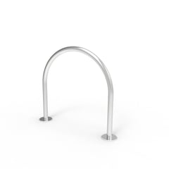 cbr2b-stainless-steel-bike-rail-perspective.jpg Image of Rail Bicycle Cora Rounded SurfaceMount