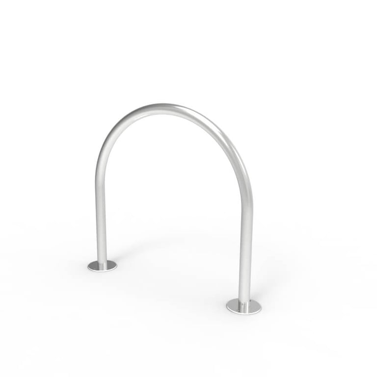 cbr2b-stainless-steel-bike-rail-perspective.jpg Image of Rail Bicycle Cora Rounded SurfaceMount