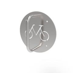 cwr1-wall-mount-bike-rack-stainless-steel-perspective.jpg Image of Rack Bicycle Cora WallMounted