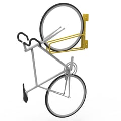 e3vr-45l-angled-vertical-bike-rack-with-bike-perspective.jpg Image of Rack Bicycle Cora WallMounted Vertical Angled