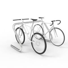 expo-1500-stainless-bike-rack-5-8-capacity-bikes-perspective.jpg Image of Rack Bicycle Cora Expo 8Bay DoubleSpaced