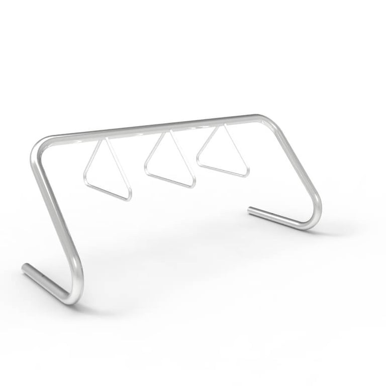 expo-2000-stainless-bike-rack-6-10-capacity-perspective.jpg Image of Rack Bicycle Cora Expo 10Bay DoubleSpaced