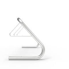 expo-2000-stainless-bike-rack-6-10-capacity-side.jpg Image of Rack Bicycle Cora Expo 10Bay DoubleSpaced