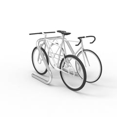 expo-2704-stainless-bike-rack-3-5-capacity-bikes-perspective.jpg Image of Rack Bicycle Cora Expo 5Bay
