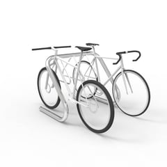 expo-3606-stainless-bike-rack-4-6-capacity-bikes-perspective.jpg Image of Rack Bicycle Cora Expo 6Bay
