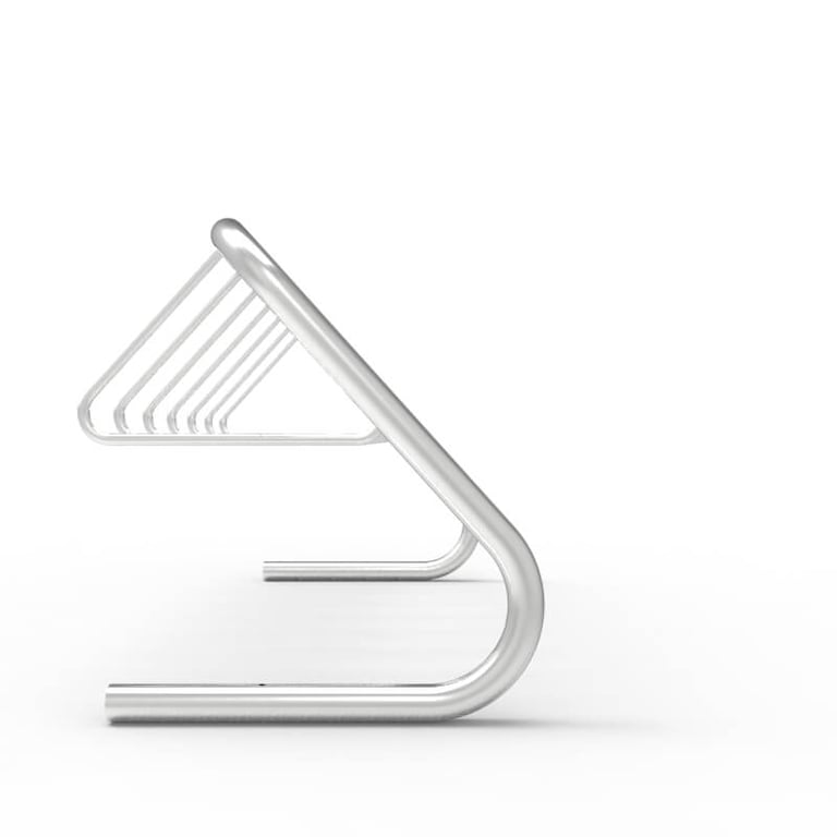 expo-7510-stainless-bike-rack-7-10-capacity-side.jpg Image of Rack Bicycle Cora Expo 10Bay