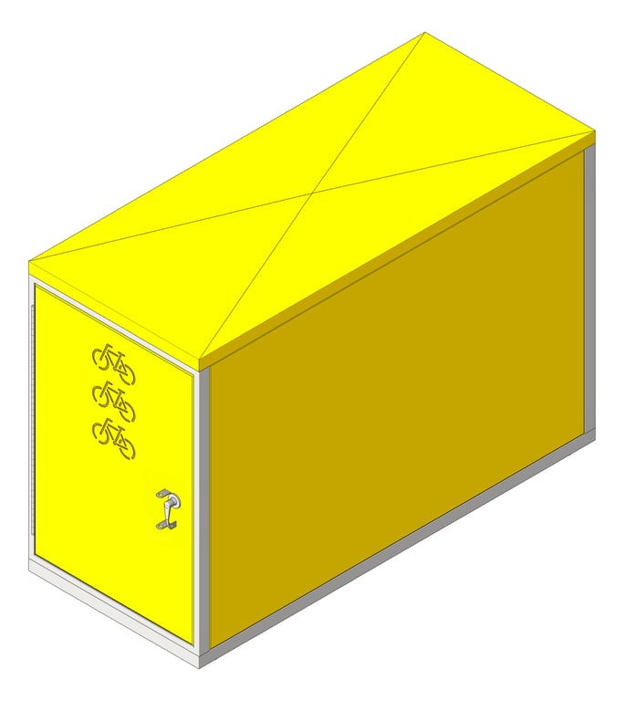 3D Shaded Image of Locker Bicycle Cora