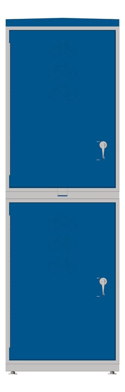 Front Image of Locker Bicycle Cora Double Stacked