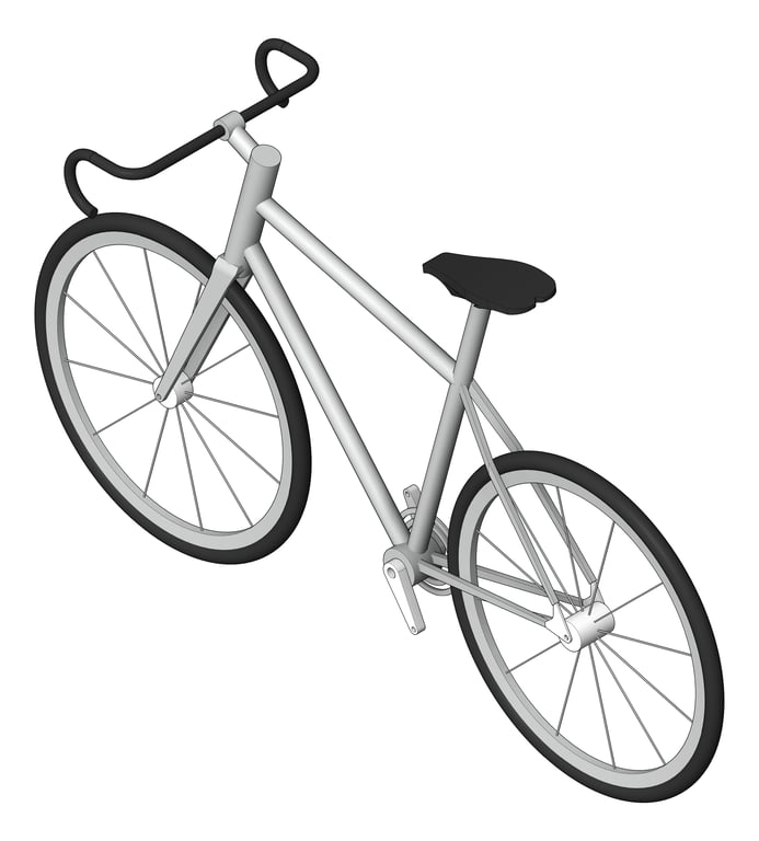 3D Shaded Image of Bicycle Cora Road