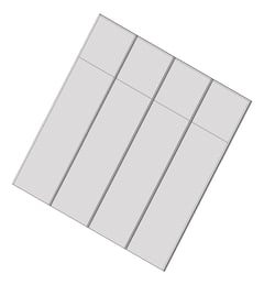 3D Shaded Image of Roof Polycarbonate Danpal Traditional
