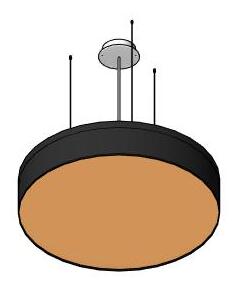 3D Shaded Image of Lighting Ceiling Darkon MRS SPIN SUS