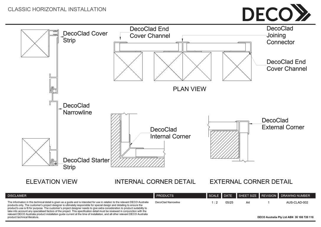 Navigate to AUS-CLAD-002 - CLASSIC HORIZONTAL INSTALLATION