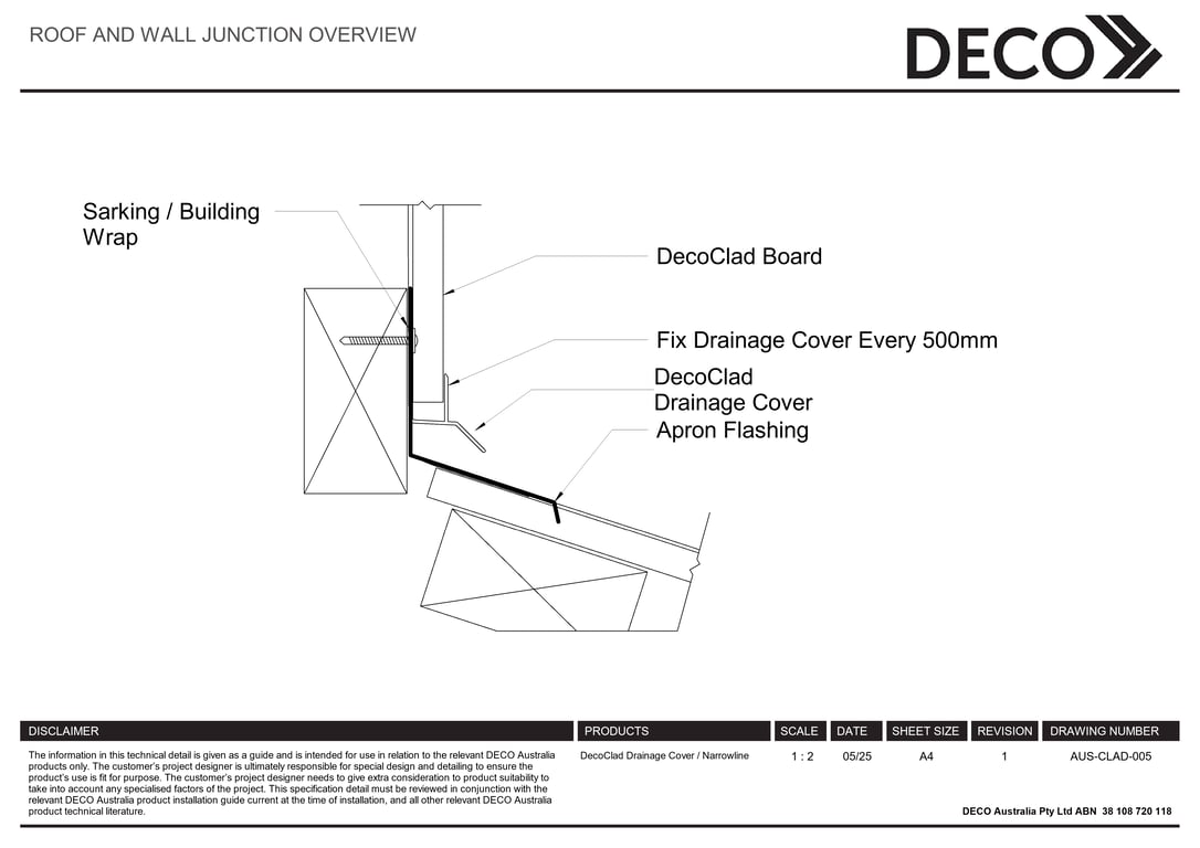 Navigate to AUS-CLAD-005 - ROOF AND WALL JUNCTION OVERVIEW