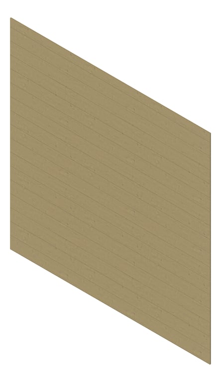 3D Presentation Image of Cladding Aluminium Deco VGroove Horizontal BarnOak Material