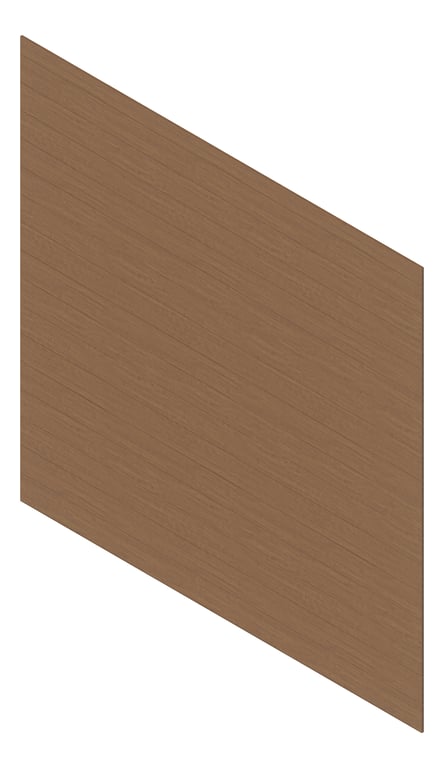 3D Presentation Image of Cladding Aluminium Deco VGroove Horizontal SilkyOak Material