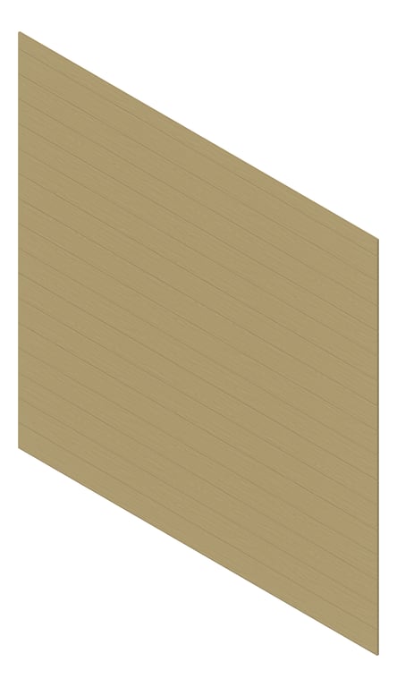 3D Presentation Image of Cladding Aluminium Deco VGroove Horizontal Wheatfield Material