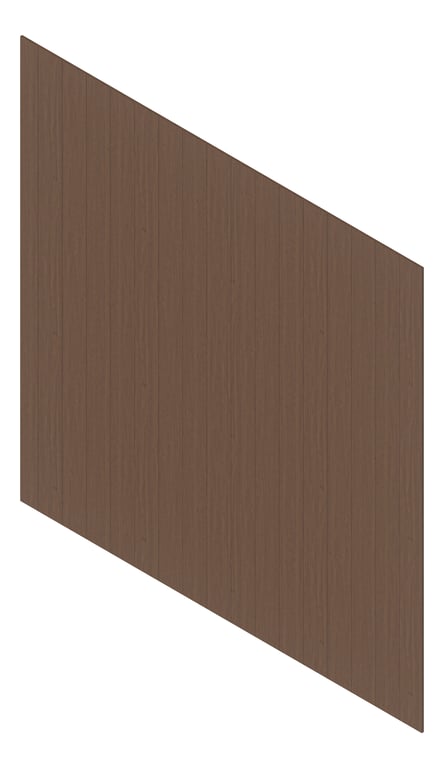 3D Presentation Image of Cladding Aluminium Deco VGroove Vertical BrushBox Material