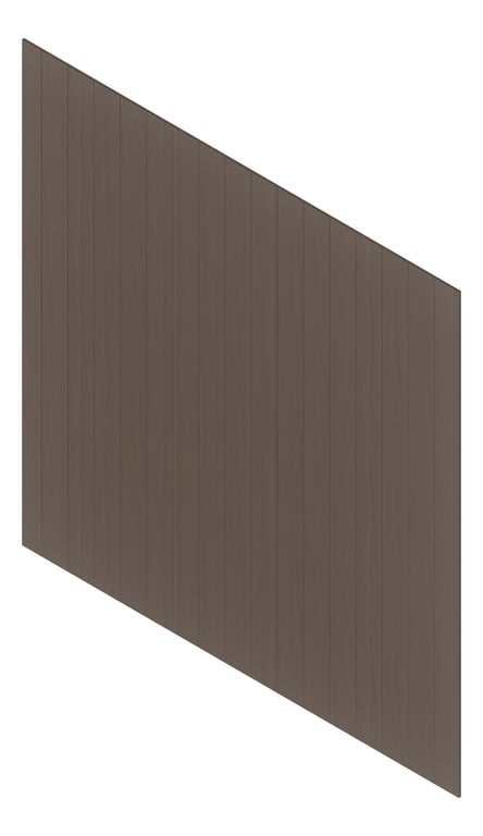 3D Presentation Image of Cladding Aluminium Deco VGroove Vertical DarkMocha Material
